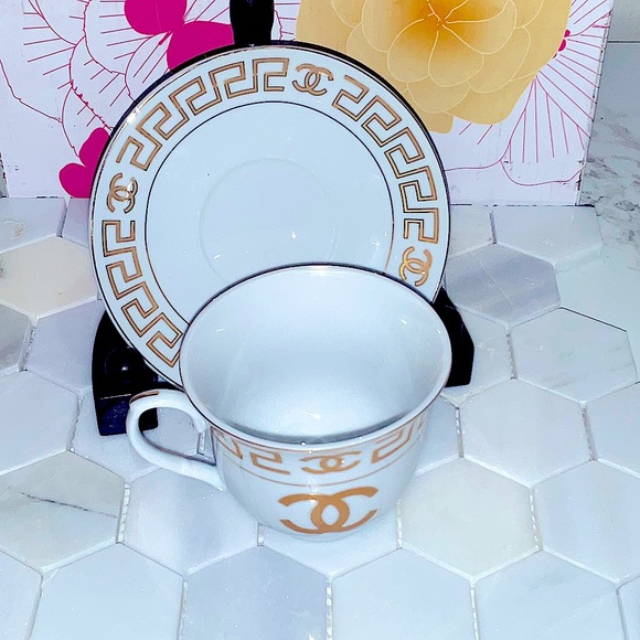 Chanel Embroidered Tea Cup And Saucer ☕️ - Picture 13 of 15